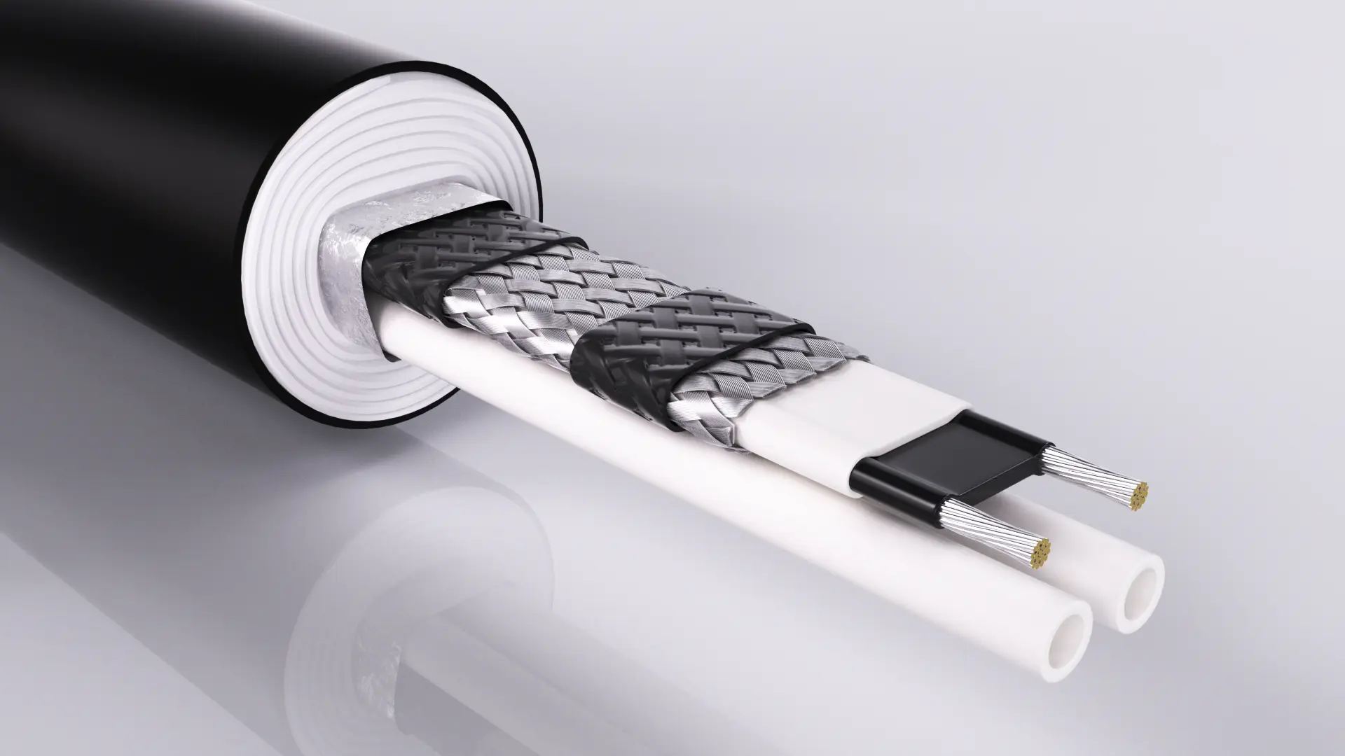 Bundación de tubos de rastreo eléctrico autoregulante de baja temperatura EHTR