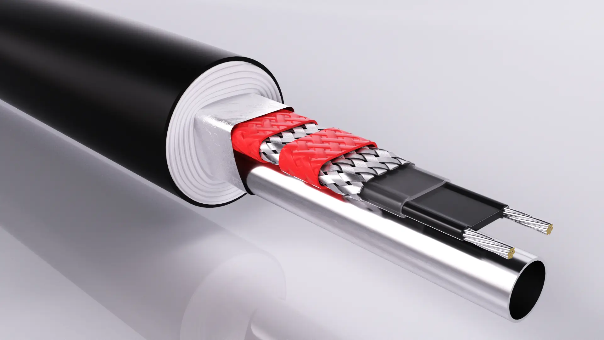 Paquete de tubos de rastreo eléctrico autoregulante de alta temperatura EHTS